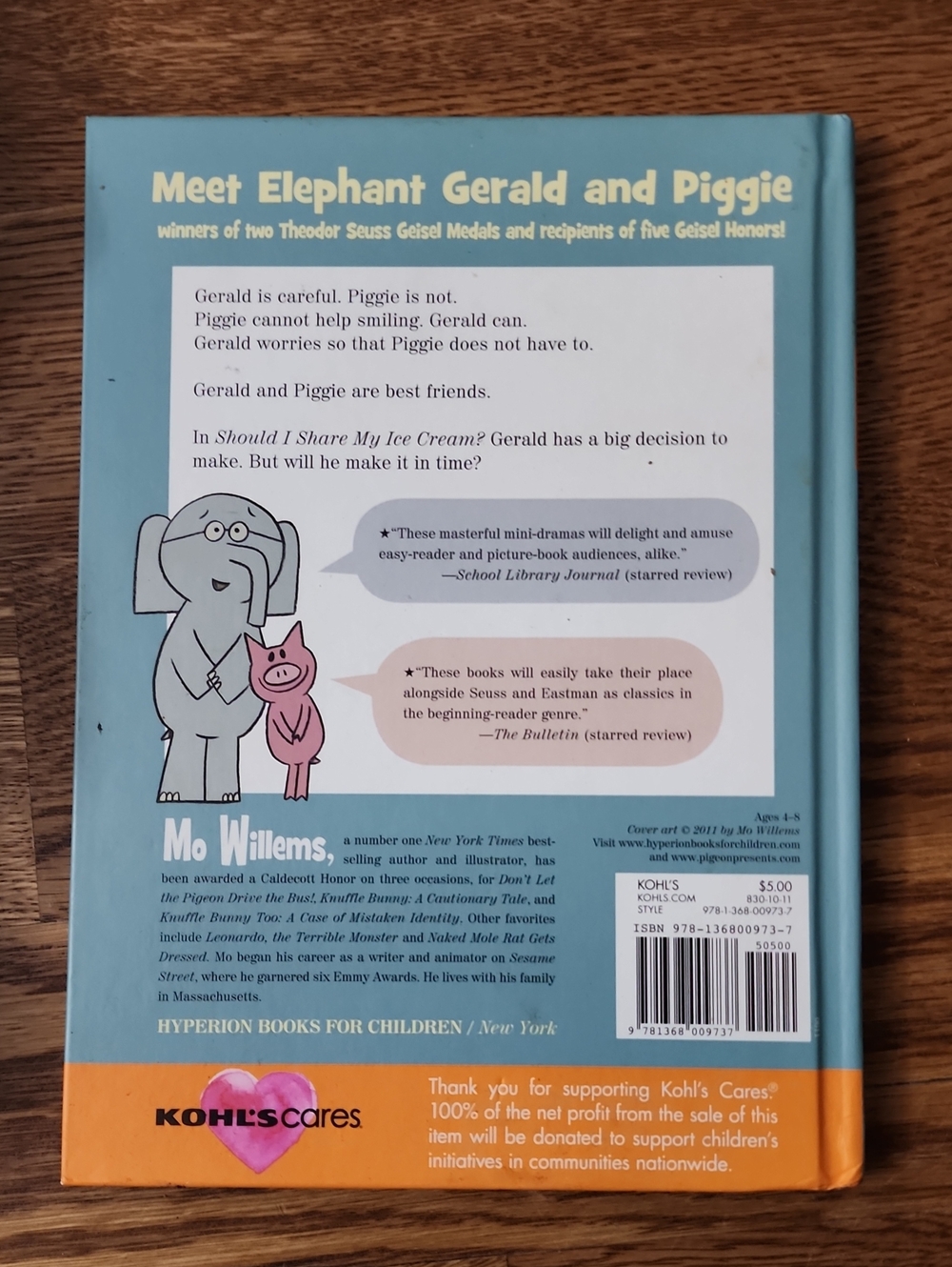 Elephant & Piggie Gray Plush Elephant Toy - Should I Share My Ice Cream? Bundle - Picture 5 of 7
